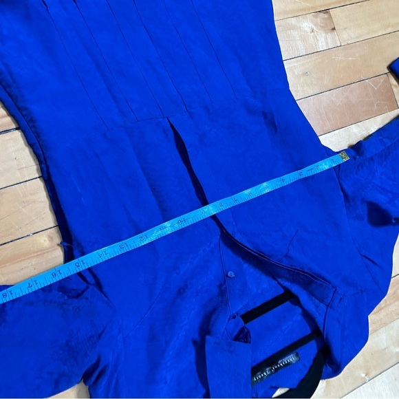 Theyskens’ Theory Sz 4 Blue Snake Print Ling Sleeves Dress - Picture 9 of 12